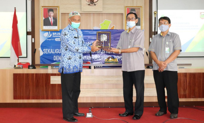 Rapat KSO Sekaligus Evaluasi antara BPJS Ketenagakerjaan dengan Pemerintah Kabupaten Boyolali Tahun...